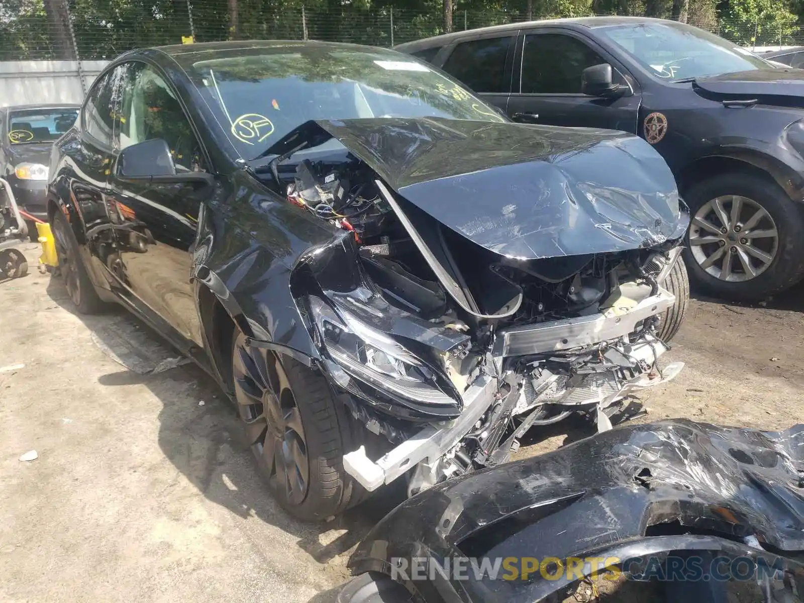 1 Photograph of a damaged car 5YJYGDEFXMF202189 TESLA MODEL Y 2021