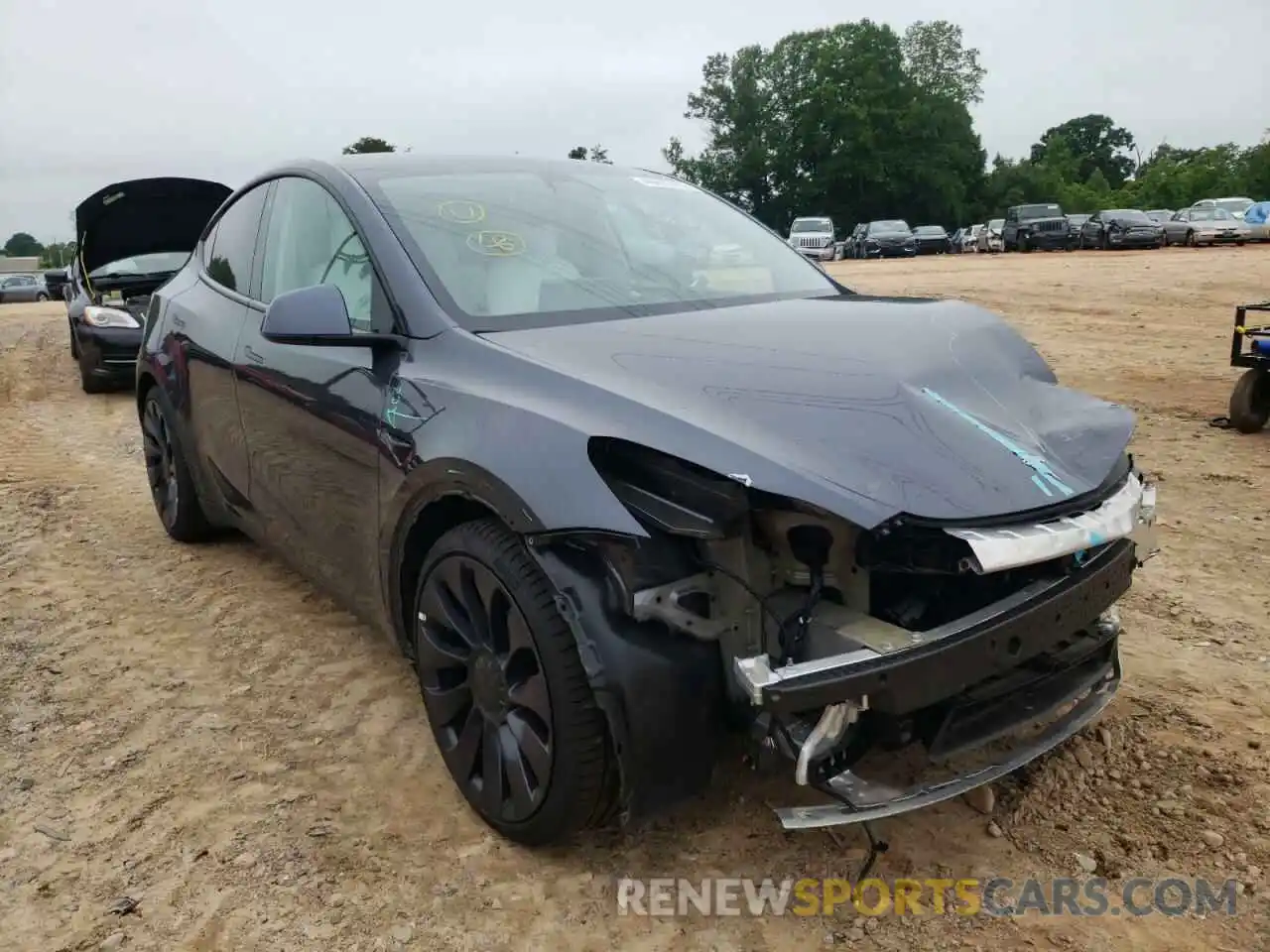 1 Photograph of a damaged car 5YJYGDEFXMF230333 TESLA MODEL Y 2021