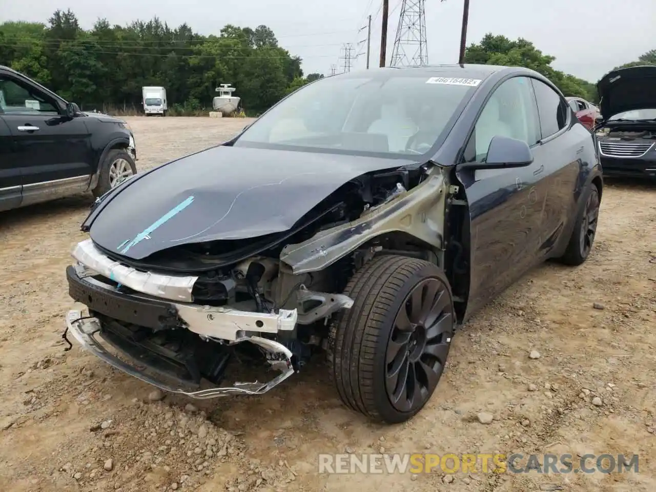 2 Photograph of a damaged car 5YJYGDEFXMF230333 TESLA MODEL Y 2021