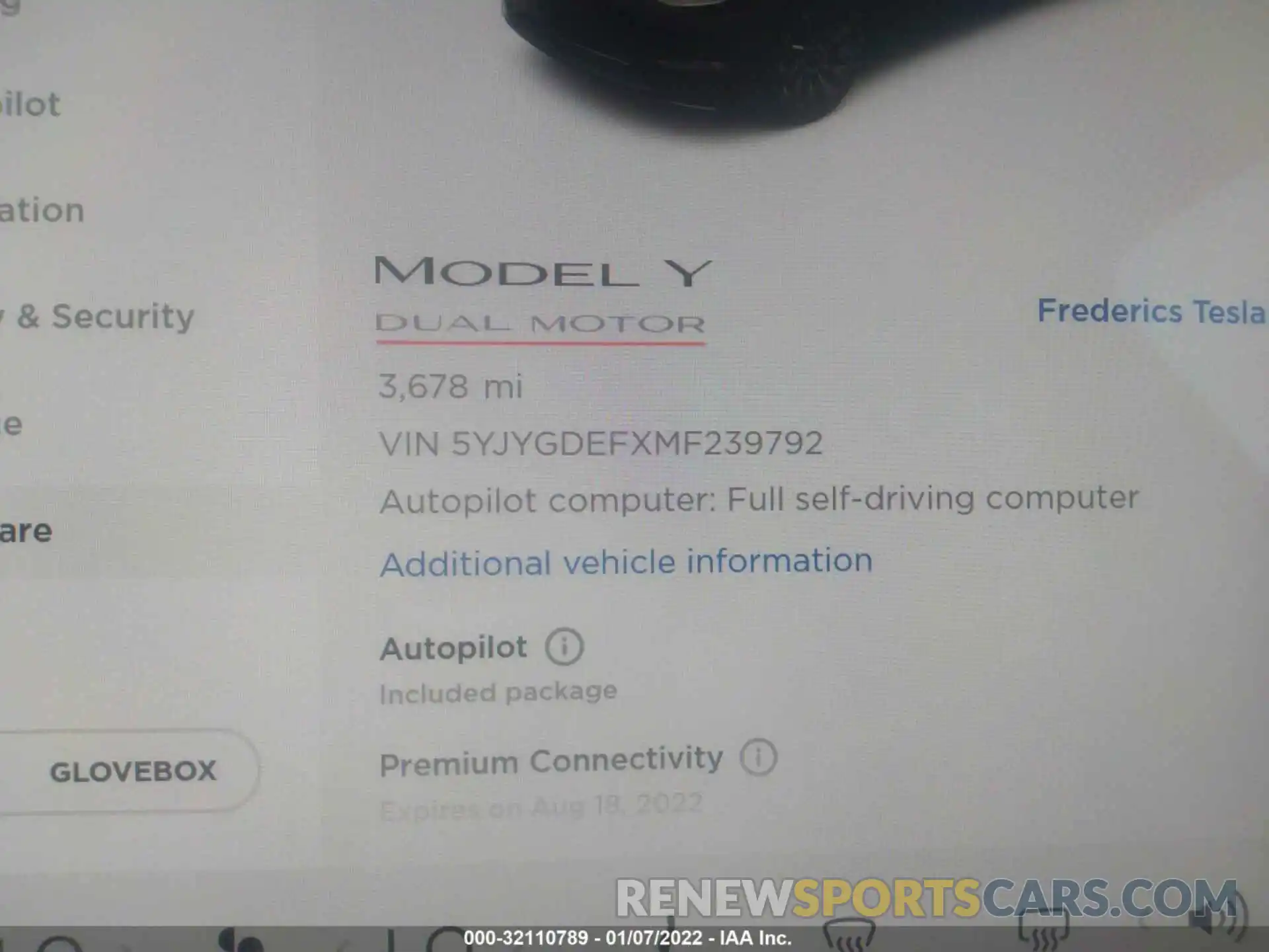 7 Photograph of a damaged car 5YJYGDEFXMF239792 TESLA MODEL Y 2021