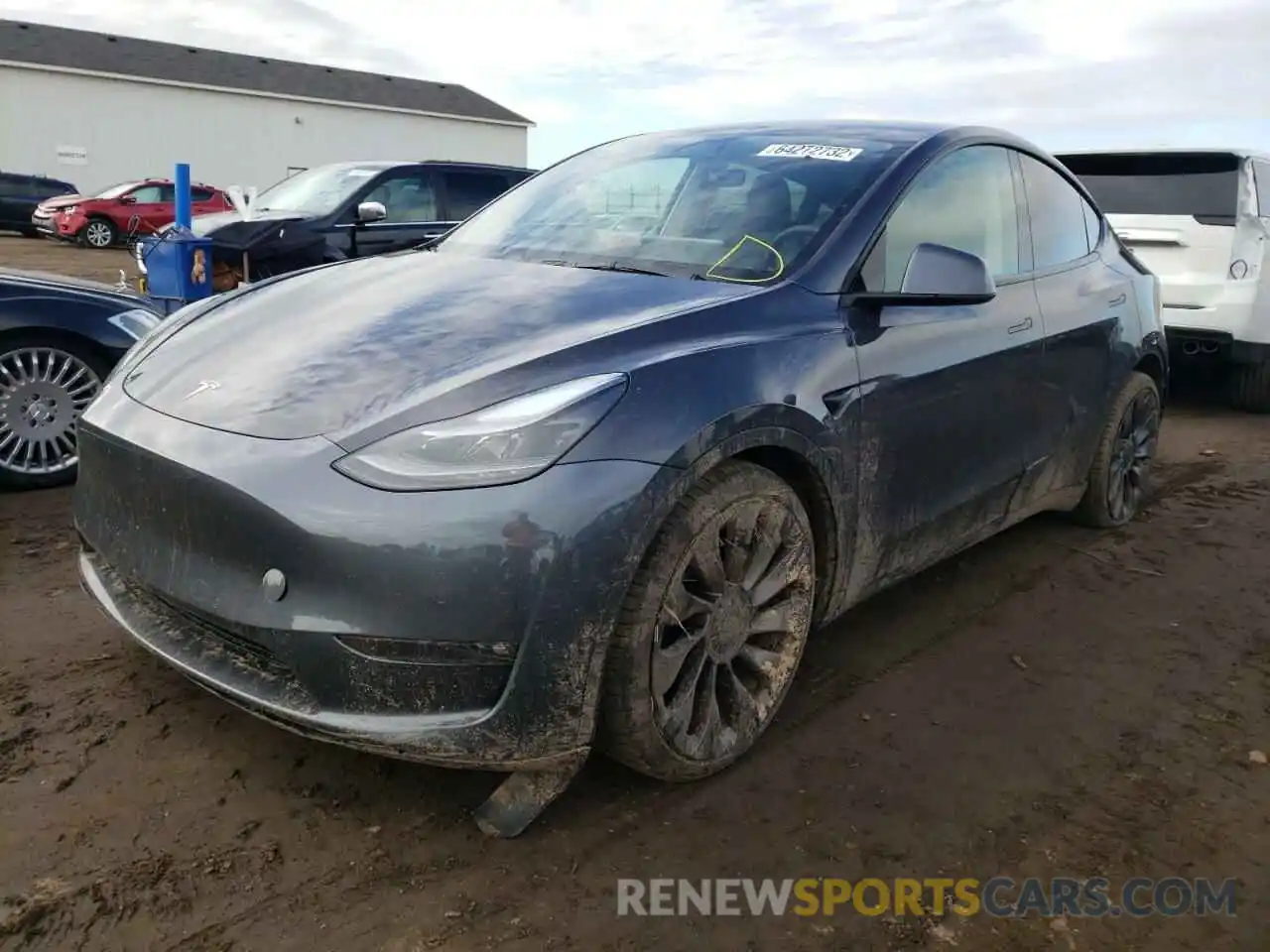 2 Photograph of a damaged car 5YJYGDEFXMF246189 TESLA MODEL Y 2021