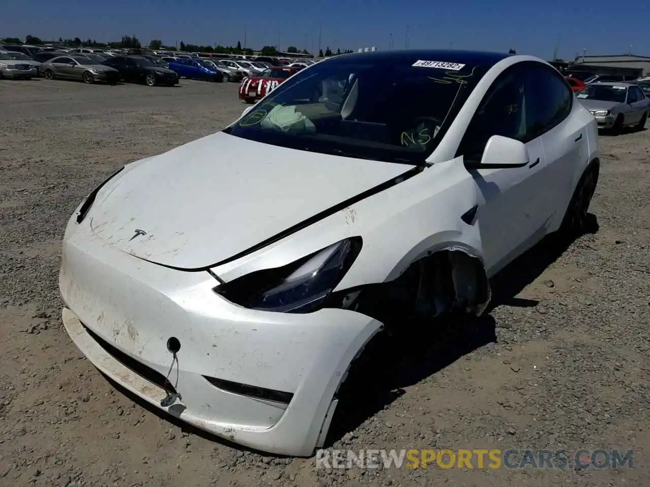 2 Photograph of a damaged car 5YJYGDEFXMF258309 TESLA MODEL Y 2021