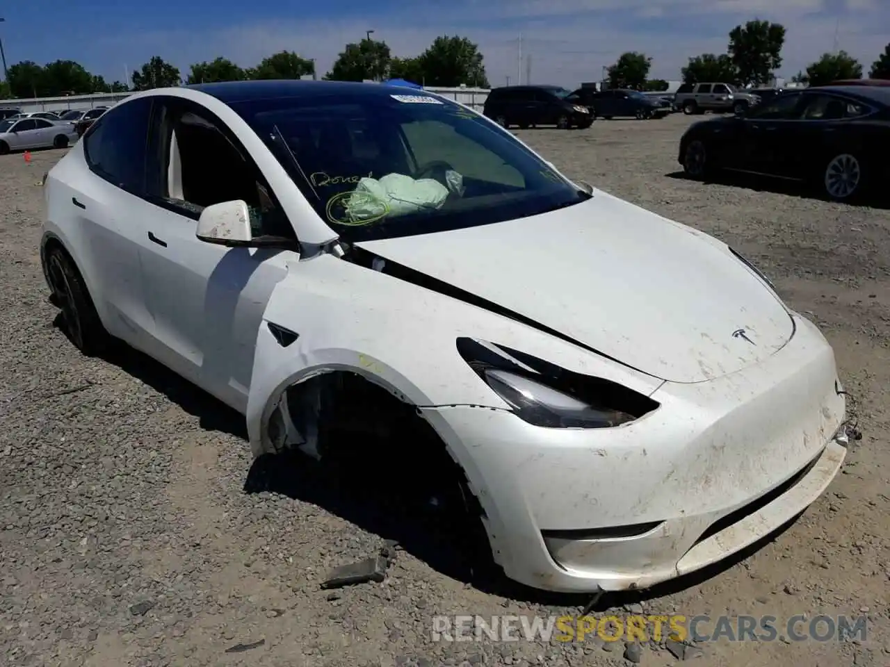 9 Фотография поврежденного автомобиля 5YJYGDEFXMF258309 TESLA MODEL Y 2021