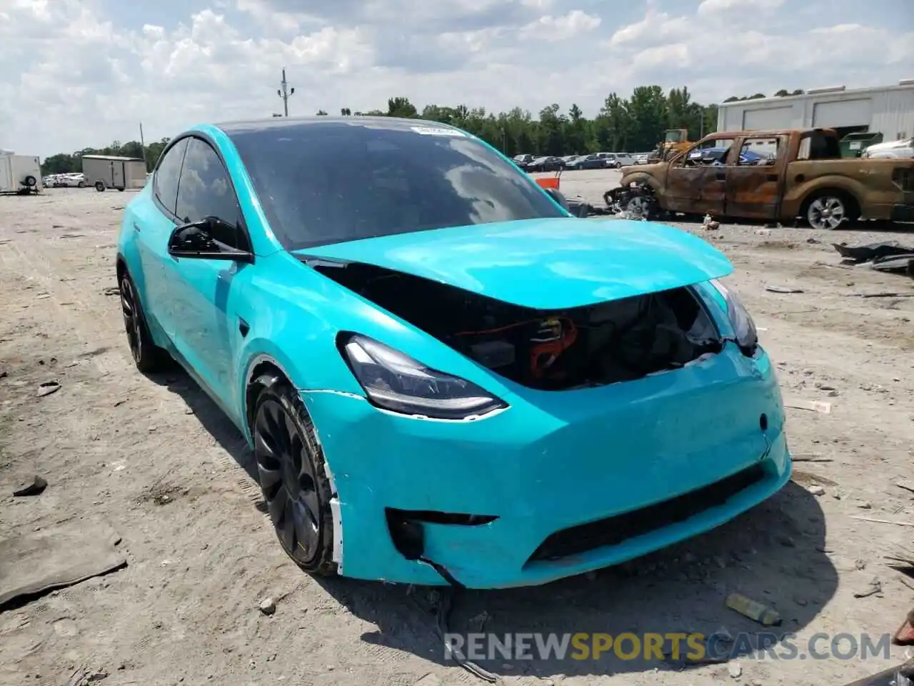 1 Фотография поврежденного автомобиля 5YJYGDEFXMF261663 TESLA MODEL Y 2021