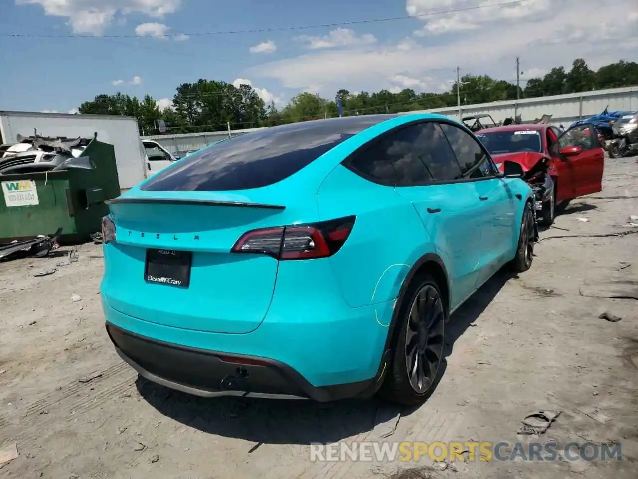 4 Фотография поврежденного автомобиля 5YJYGDEFXMF261663 TESLA MODEL Y 2021