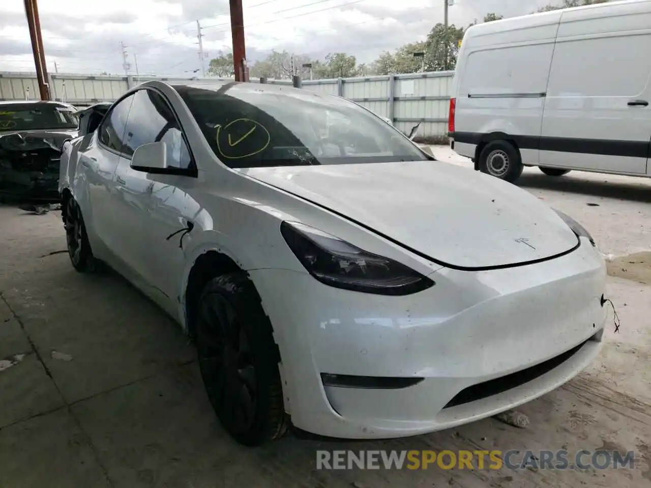 1 Фотография поврежденного автомобиля 5YJYGDEFXMF267463 TESLA MODEL Y 2021