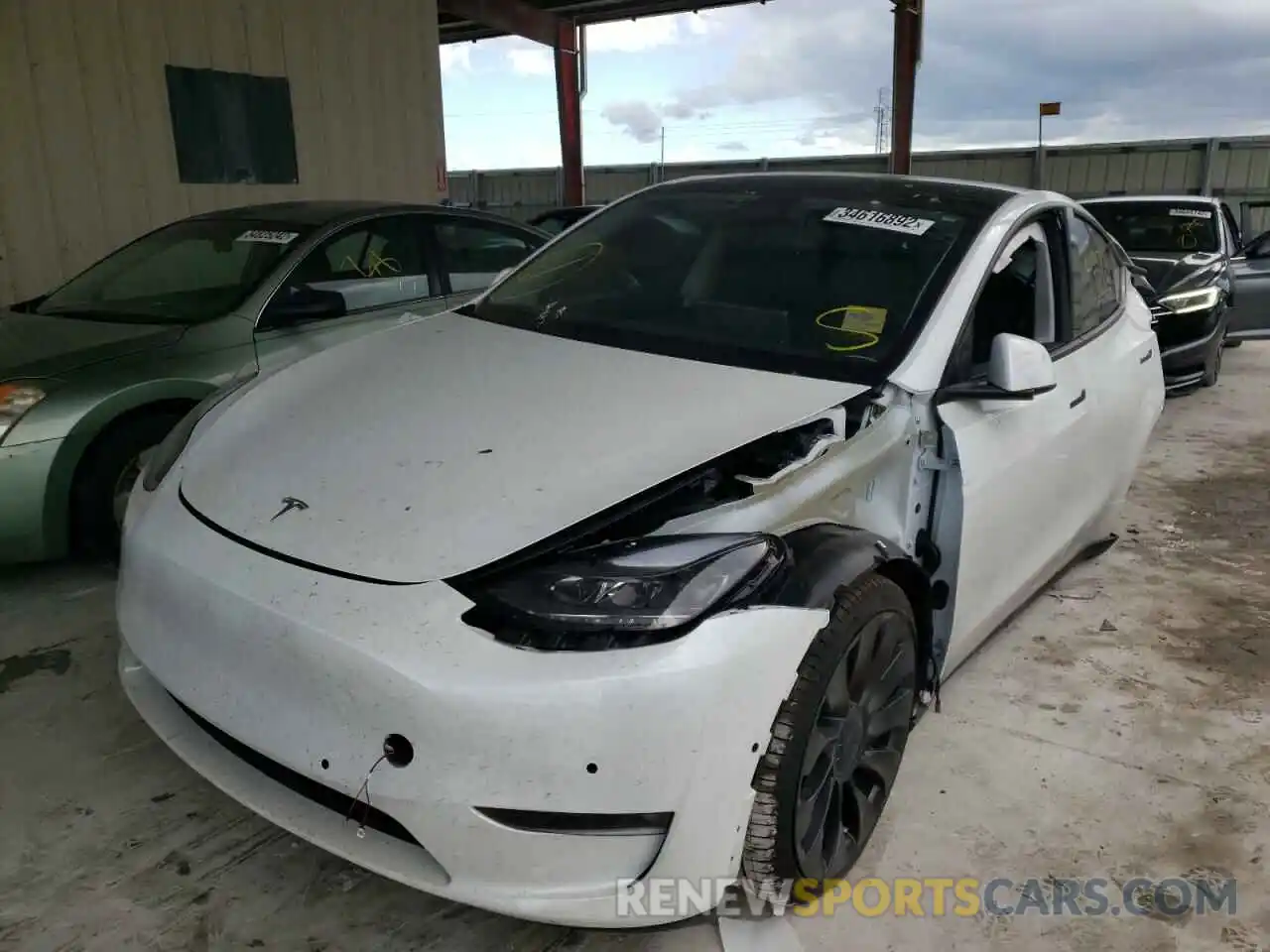 2 Photograph of a damaged car 5YJYGDEFXMF267463 TESLA MODEL Y 2021