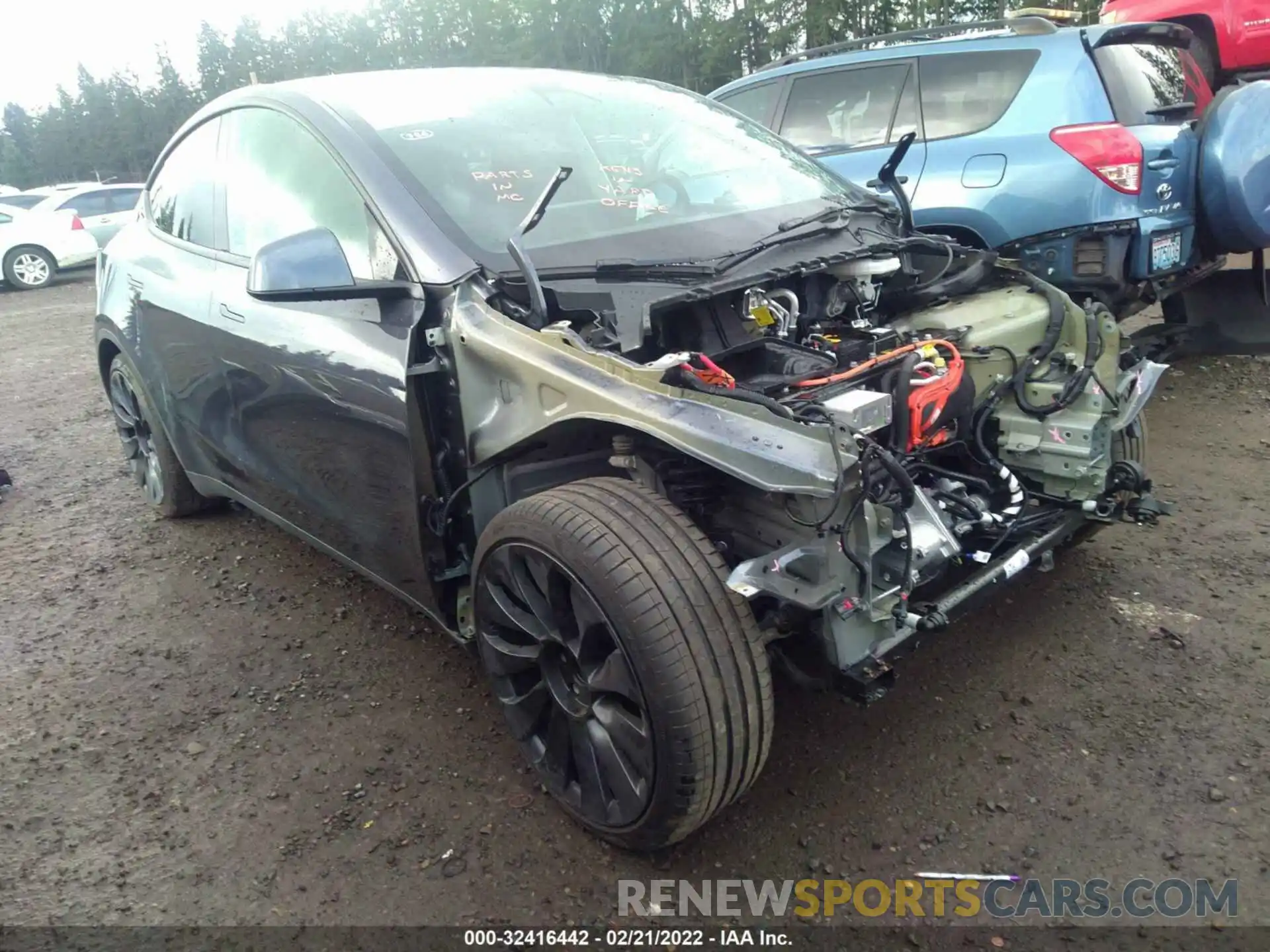 1 Photograph of a damaged car 5YJYGDEFXMF274333 TESLA MODEL Y 2021