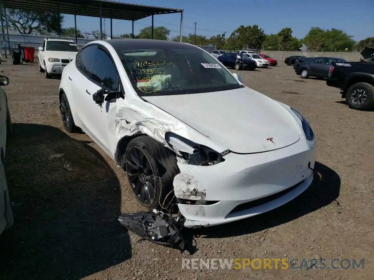 1 Photograph of a damaged car 5YJYGDEFXMF277863 TESLA MODEL Y 2021