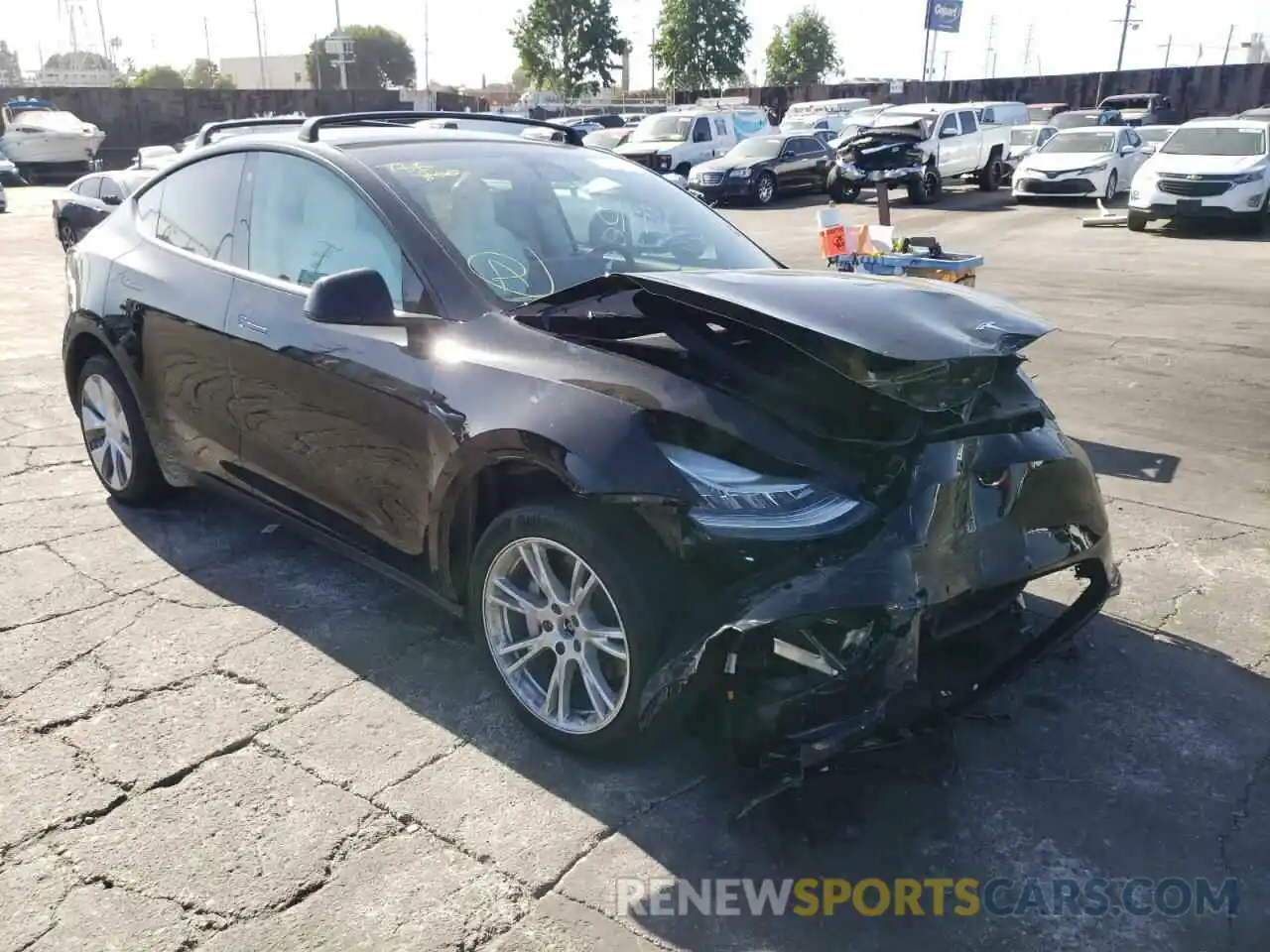 1 Photograph of a damaged car 7SAYGAEE0NF312906 TESLA MODEL Y 2022