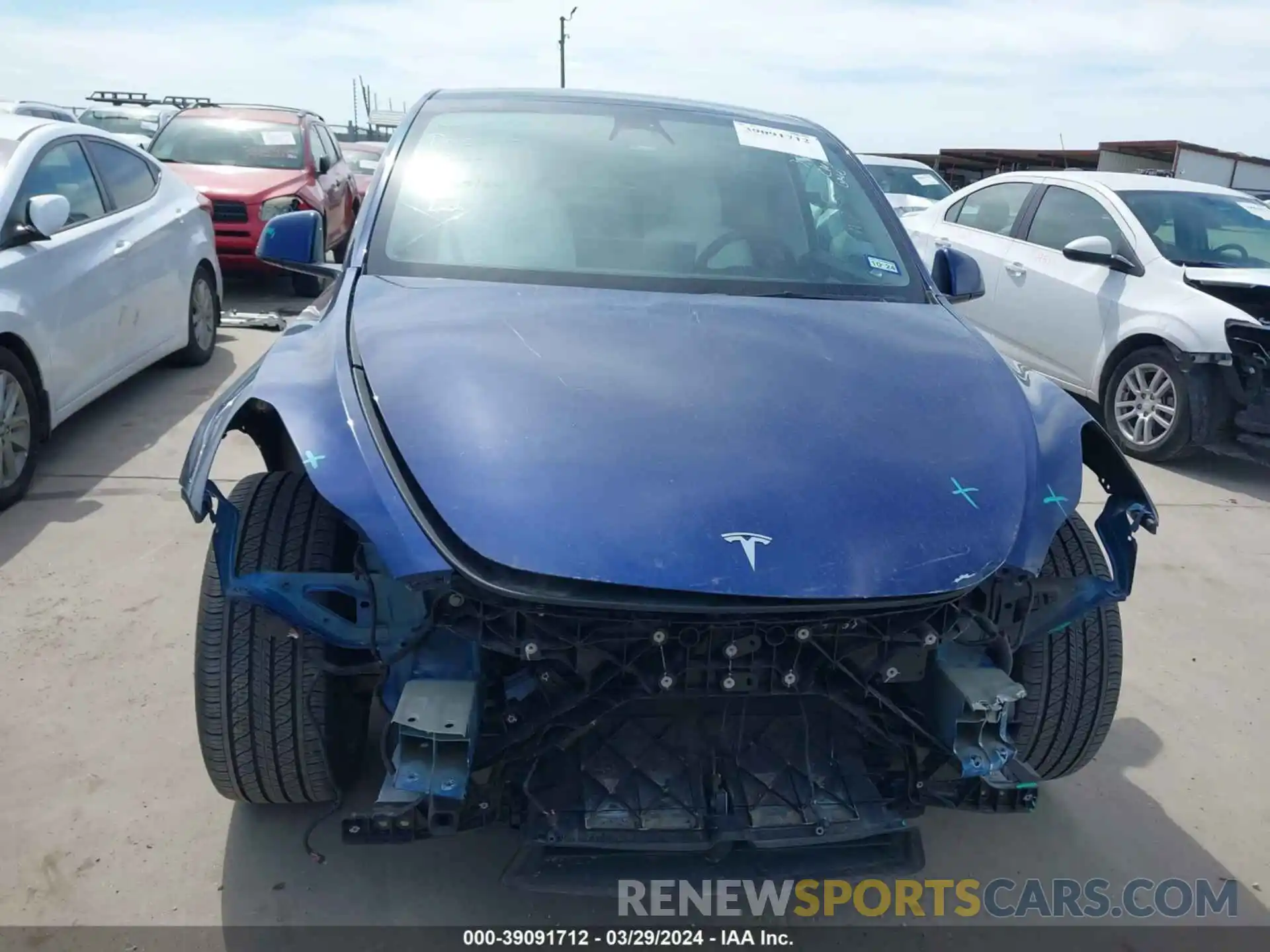 13 Photograph of a damaged car 7SAYGAEE0NF570780 TESLA MODEL Y 2022