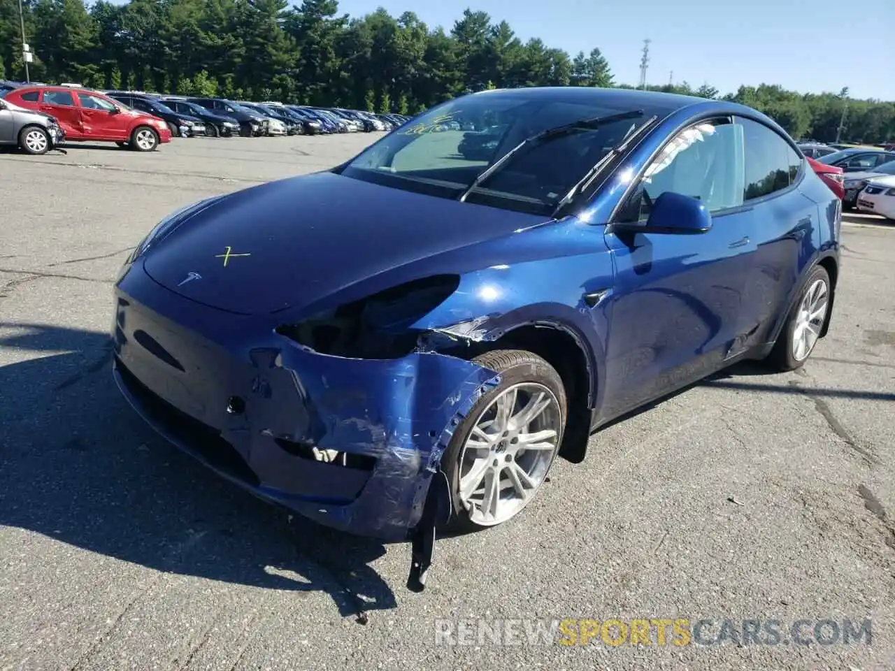 2 Photograph of a damaged car 7SAYGAEE1NF312963 TESLA MODEL Y 2022