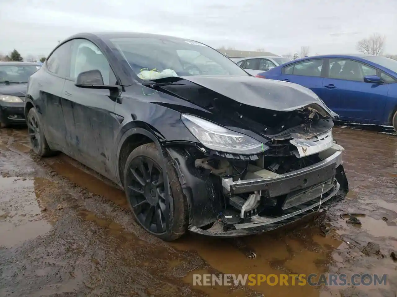 1 Photograph of a damaged car 7SAYGAEE1NF328922 TESLA MODEL Y 2022