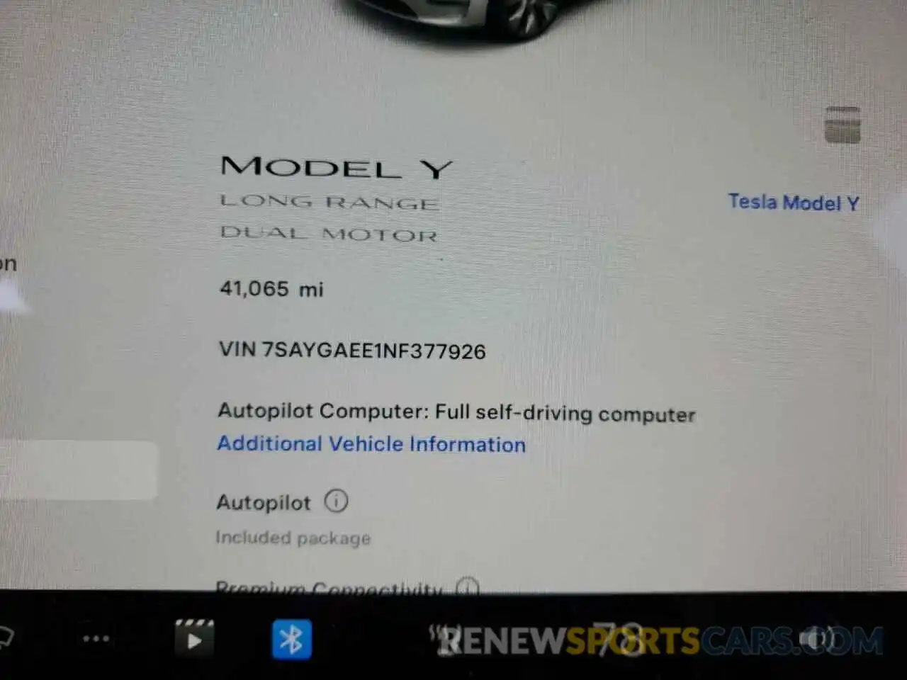 9 Фотография поврежденного автомобиля 7SAYGAEE1NF377926 TESLA MODEL Y 2022