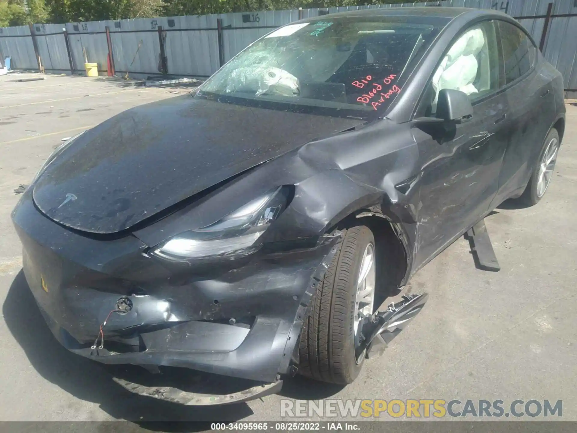 6 Photograph of a damaged car 7SAYGAEE1NF401237 TESLA MODEL Y 2022