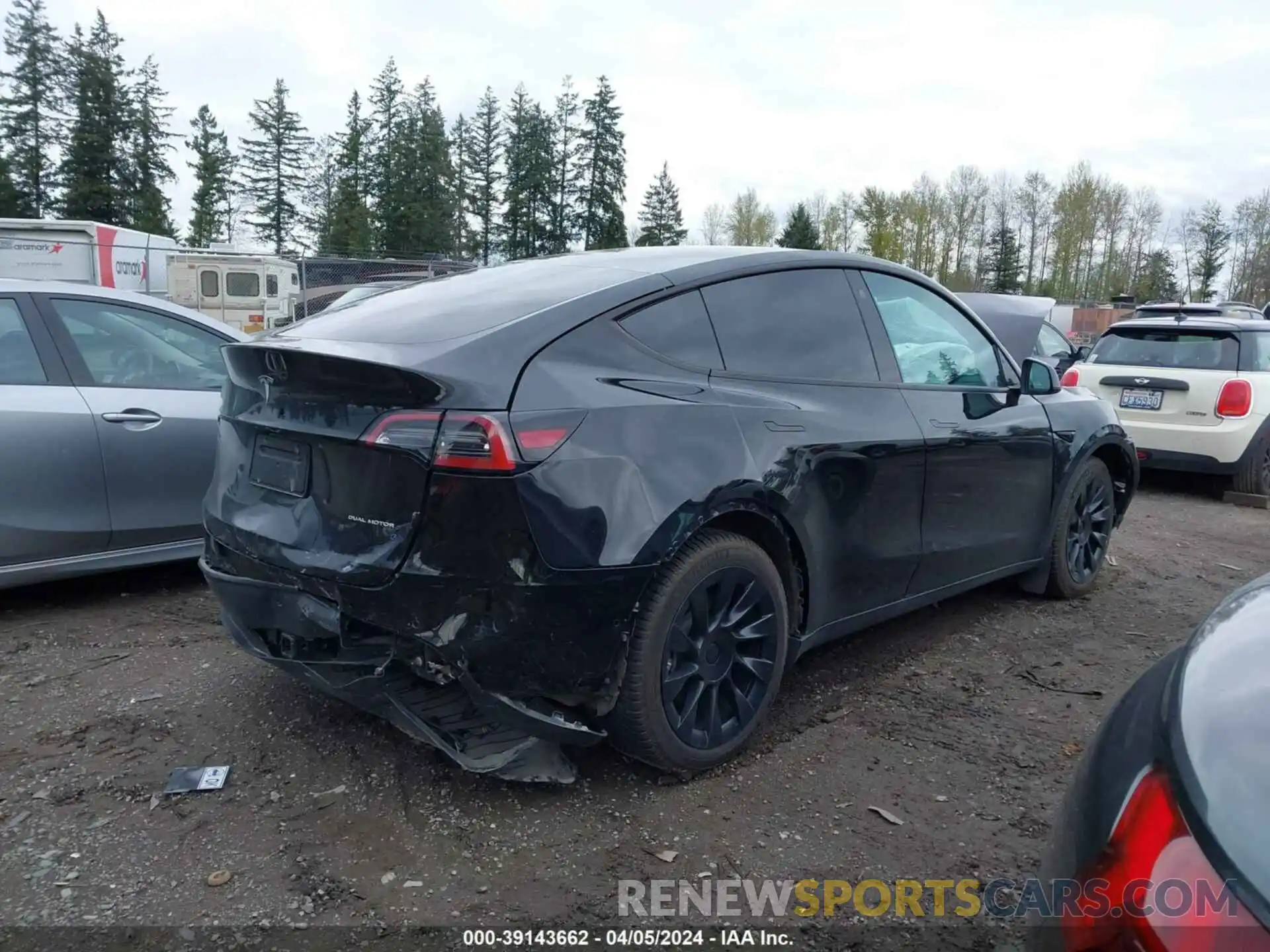 4 Фотография поврежденного автомобиля 7SAYGAEE1NF533849 TESLA MODEL Y 2022