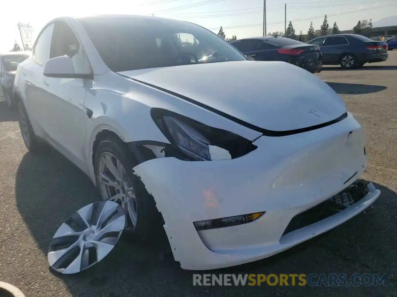 1 Photograph of a damaged car 7SAYGAEE3NF378897 TESLA MODEL Y 2022