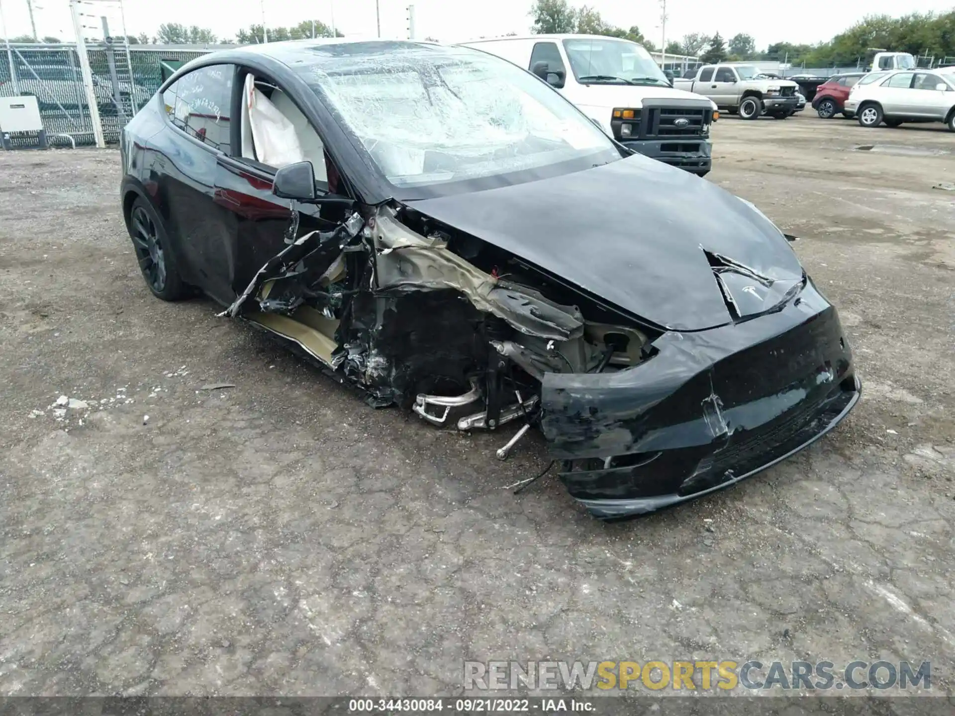 1 Photograph of a damaged car 7SAYGAEE3NF429024 TESLA MODEL Y 2022