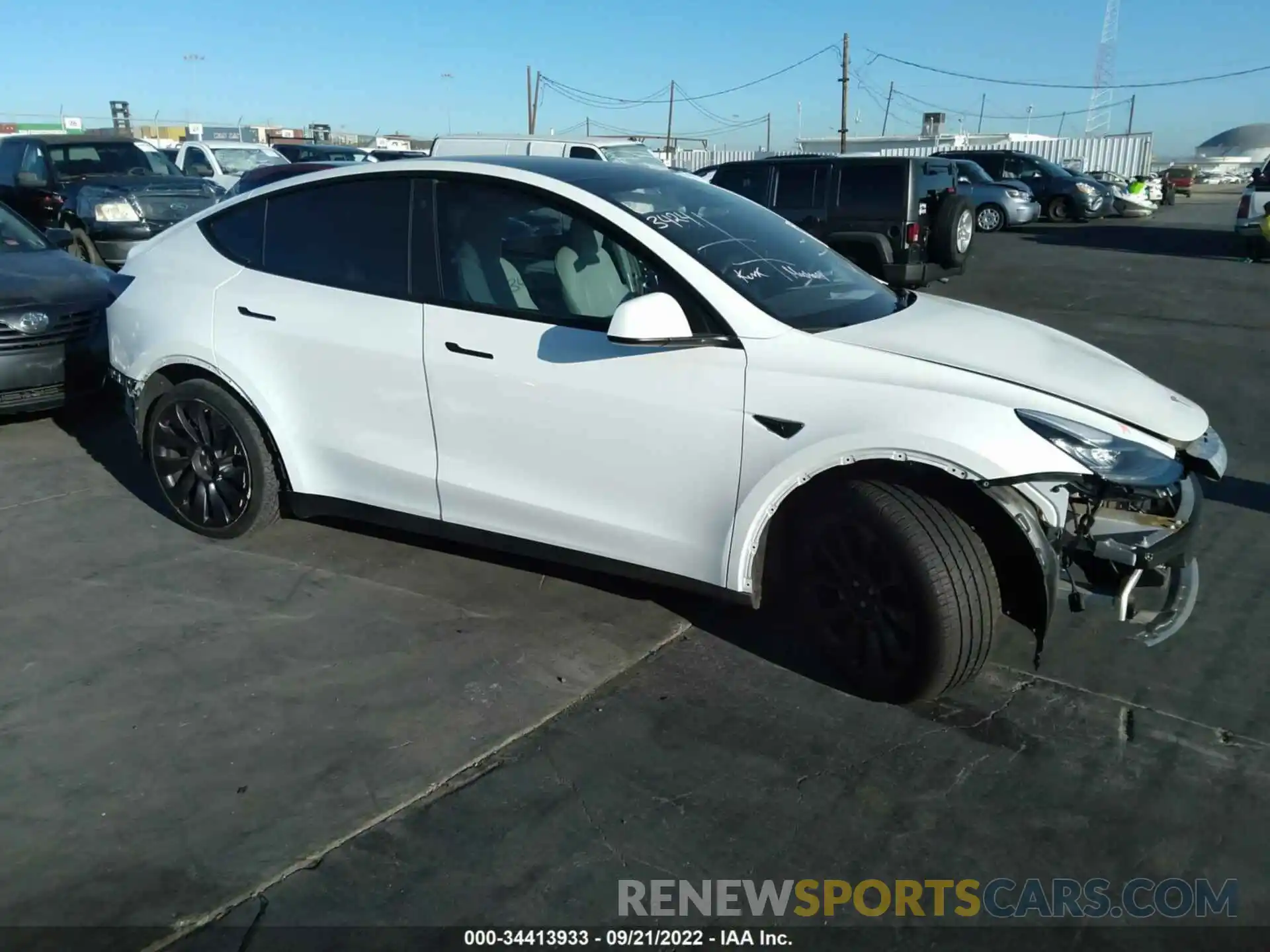 1 Photograph of a damaged car 7SAYGAEE4NF406898 TESLA MODEL Y 2022