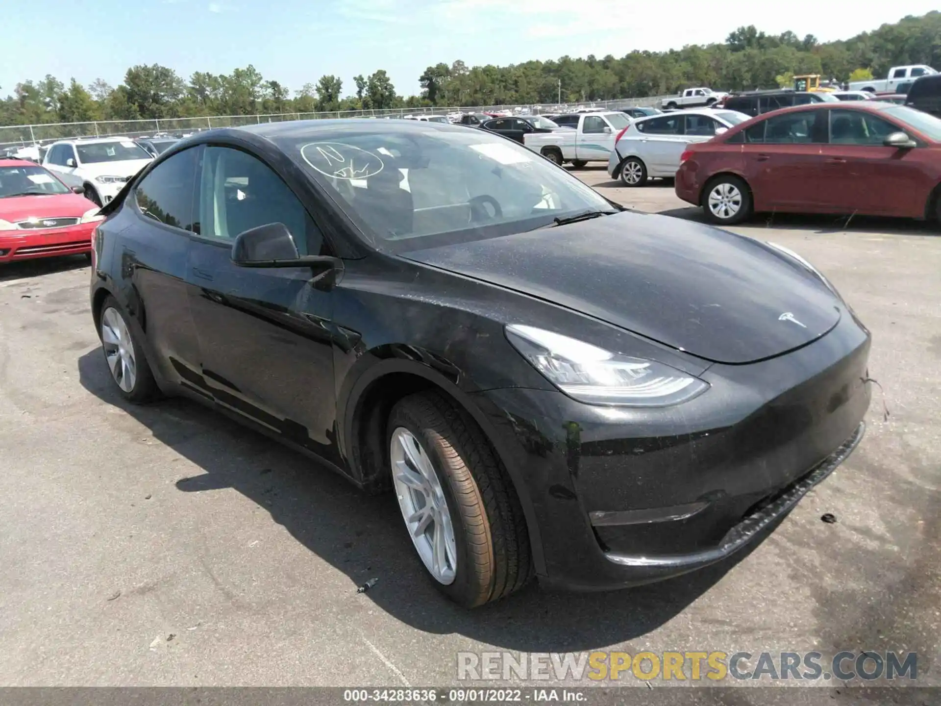 1 Photograph of a damaged car 7SAYGAEE4NF428822 TESLA MODEL Y 2022