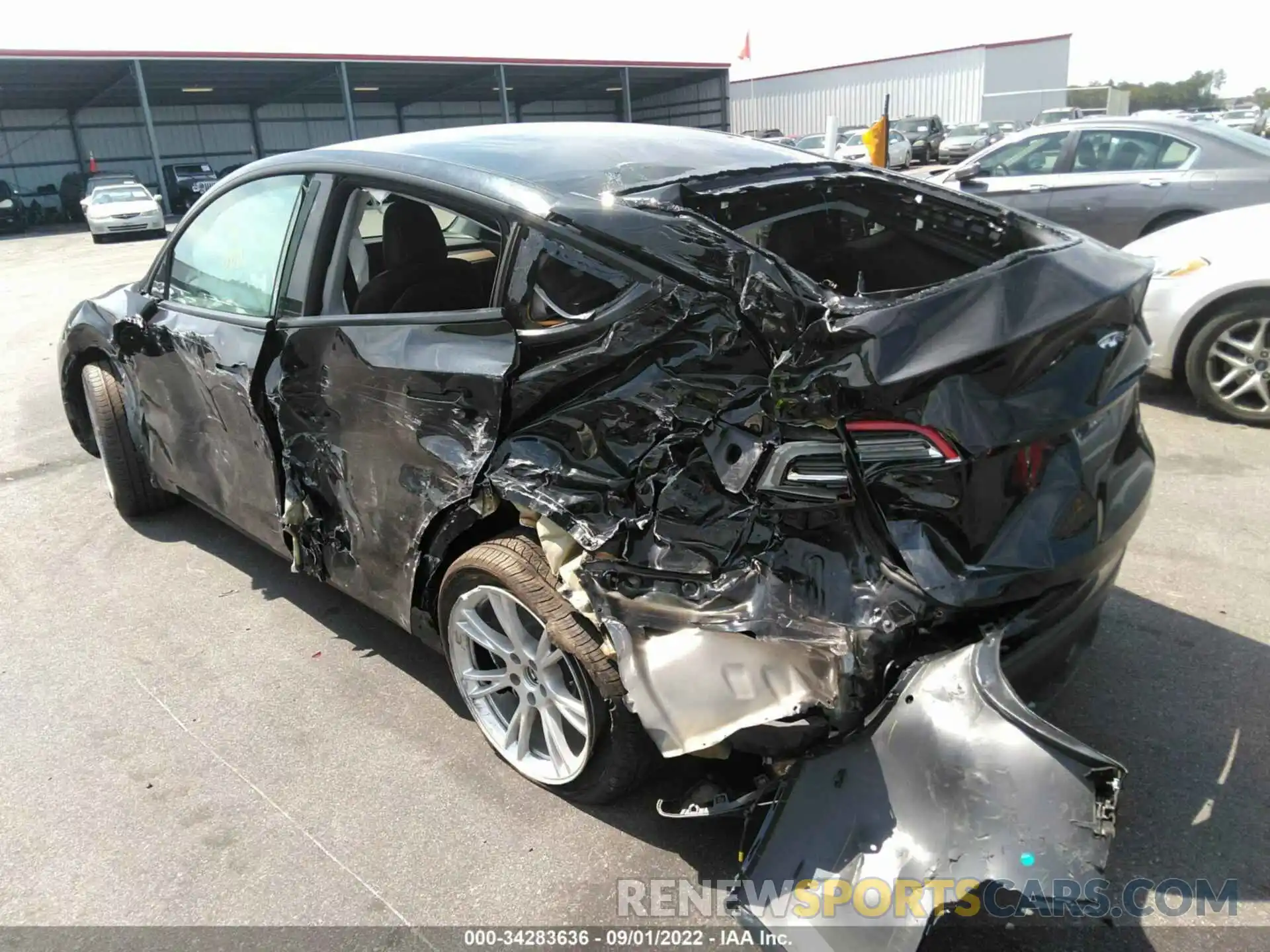 3 Photograph of a damaged car 7SAYGAEE4NF428822 TESLA MODEL Y 2022