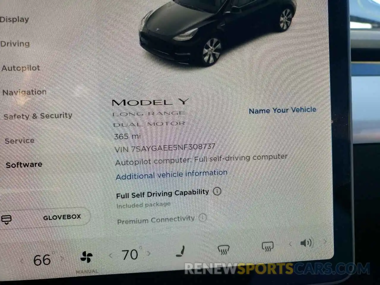 8 Photograph of a damaged car 7SAYGAEE5NF308737 TESLA MODEL Y 2022