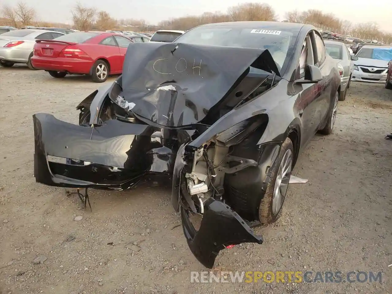 9 Photograph of a damaged car 7SAYGAEE5NF308737 TESLA MODEL Y 2022