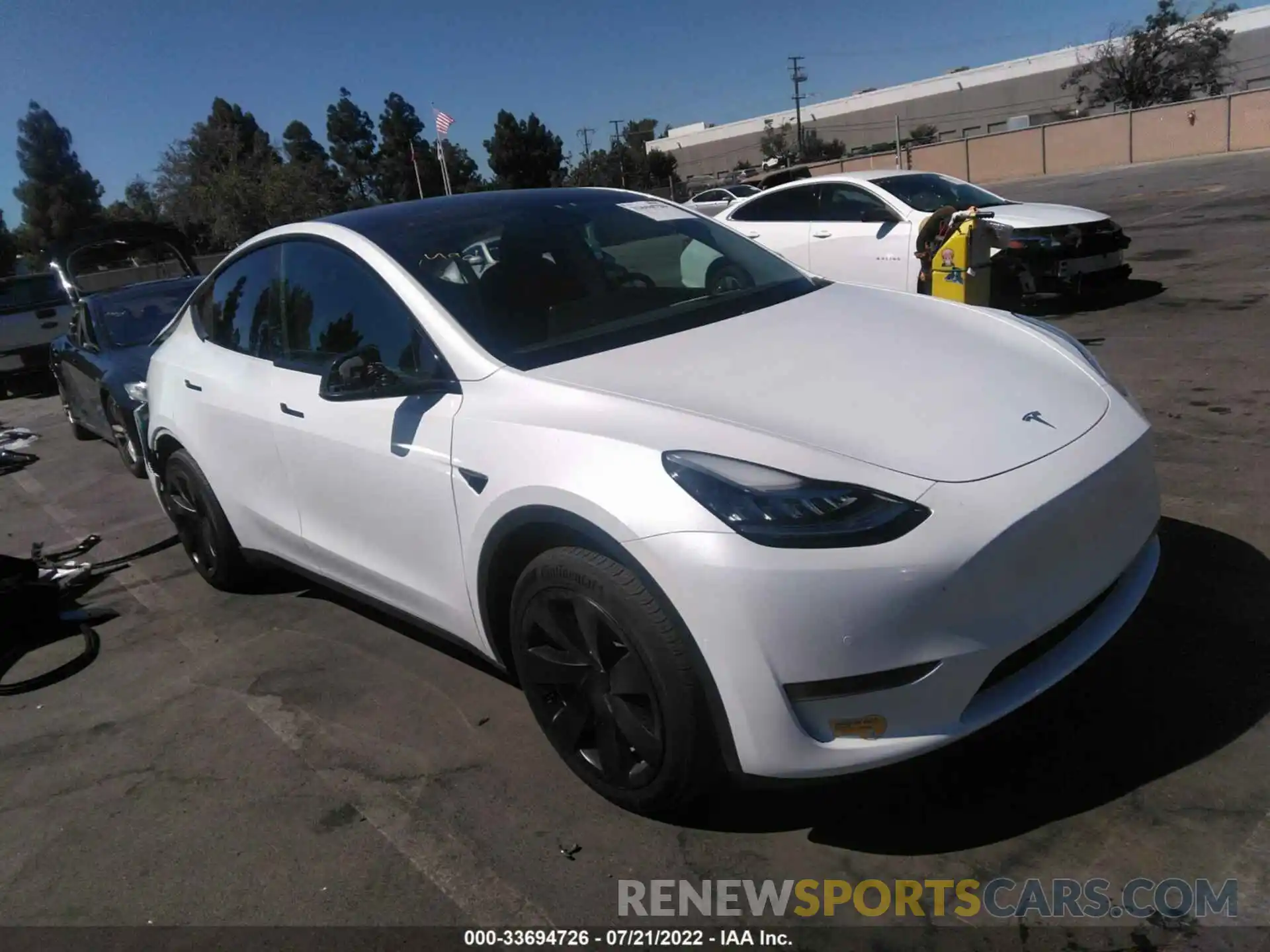 1 Photograph of a damaged car 7SAYGAEE5NF318040 TESLA MODEL Y 2022