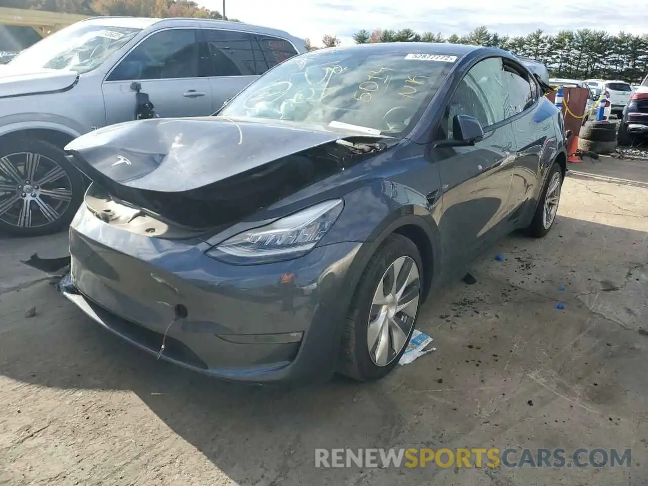 2 Photograph of a damaged car 7SAYGAEE6NF325014 TESLA MODEL Y 2022