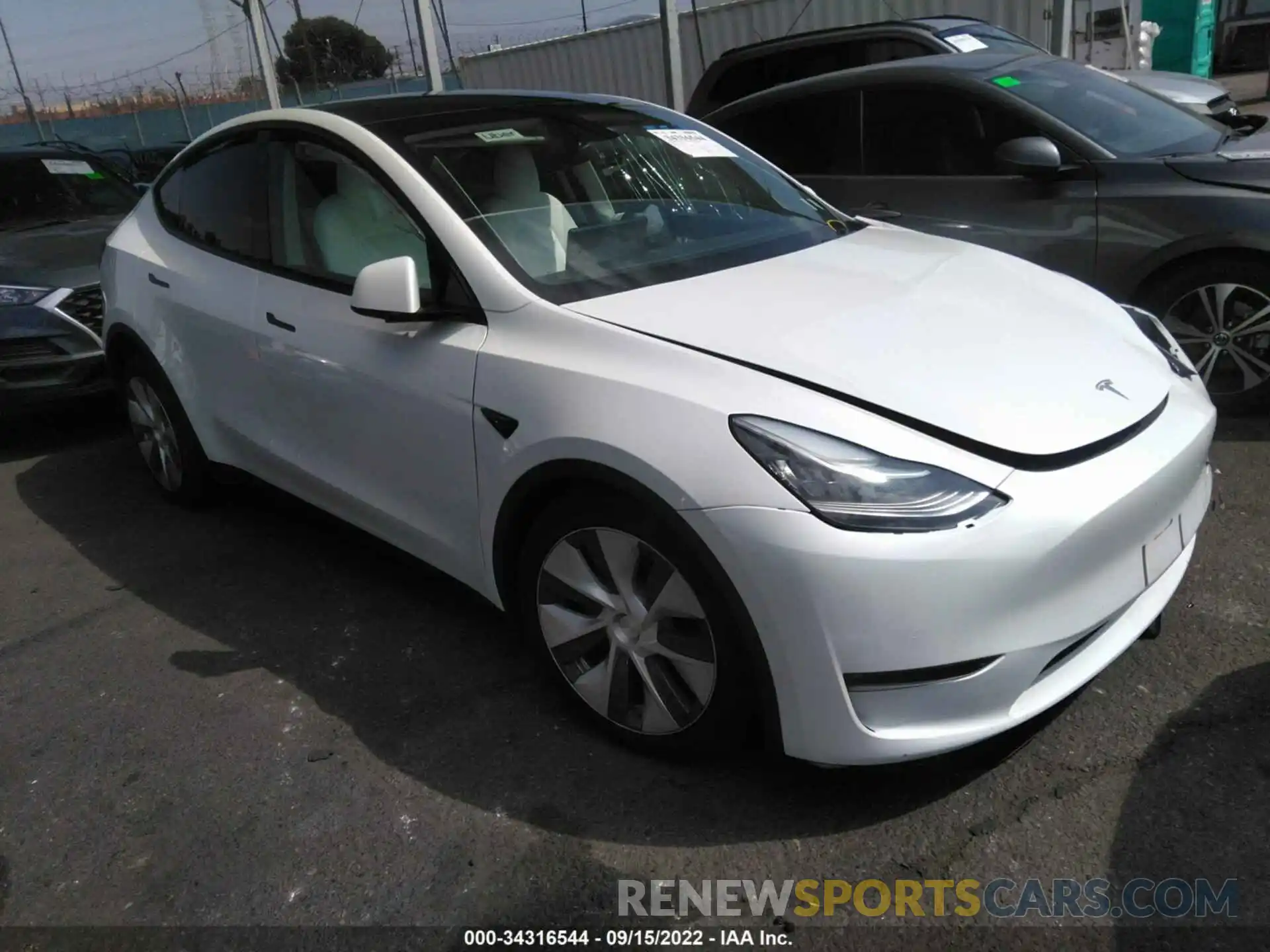 1 Photograph of a damaged car 7SAYGAEE6NF358692 TESLA MODEL Y 2022