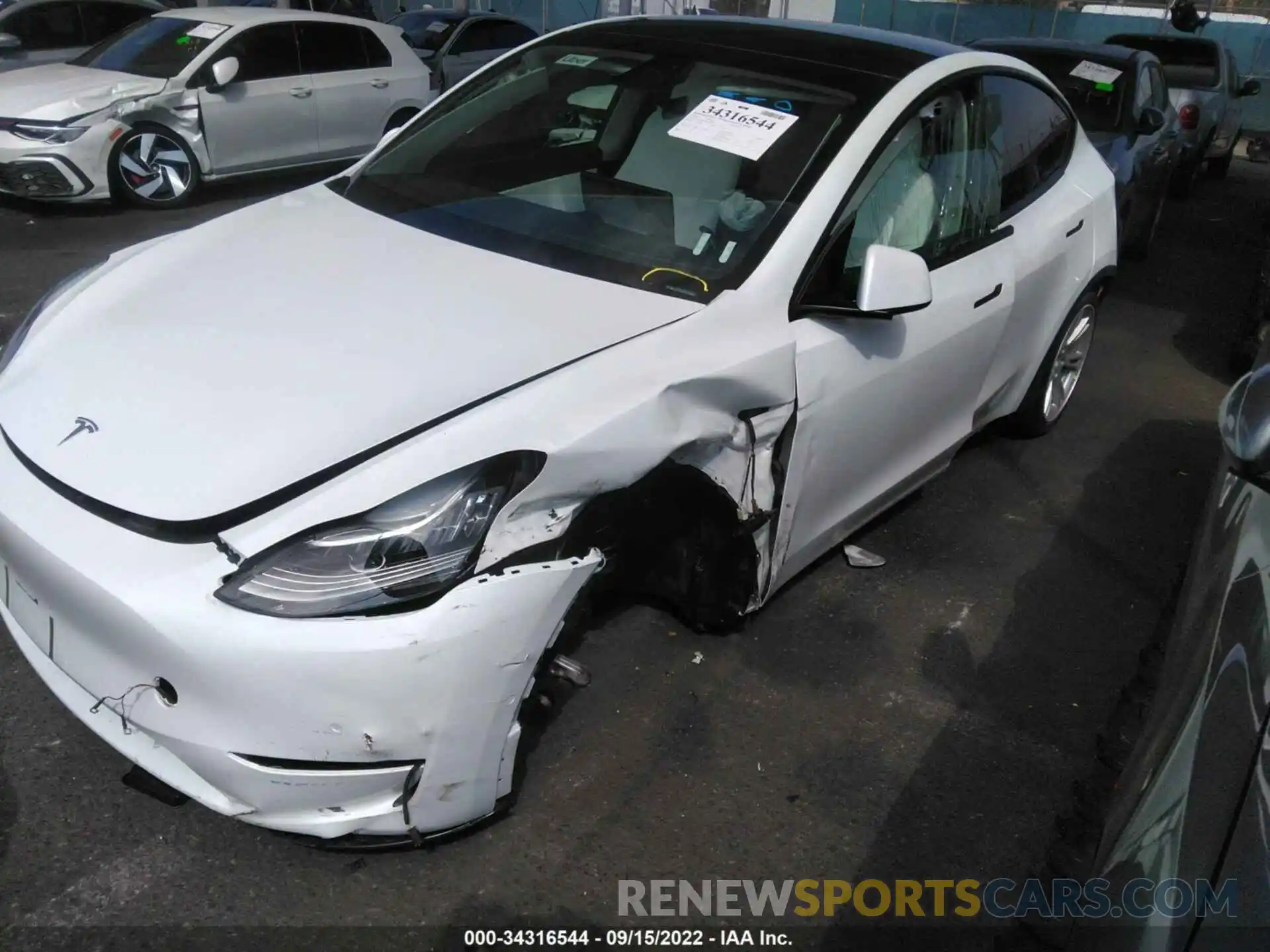 6 Photograph of a damaged car 7SAYGAEE6NF358692 TESLA MODEL Y 2022