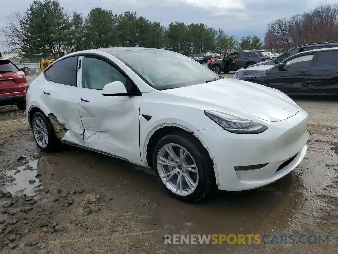 4 Фотография поврежденного автомобиля 7SAYGAEE6NF401735 TESLA MODEL Y 2022