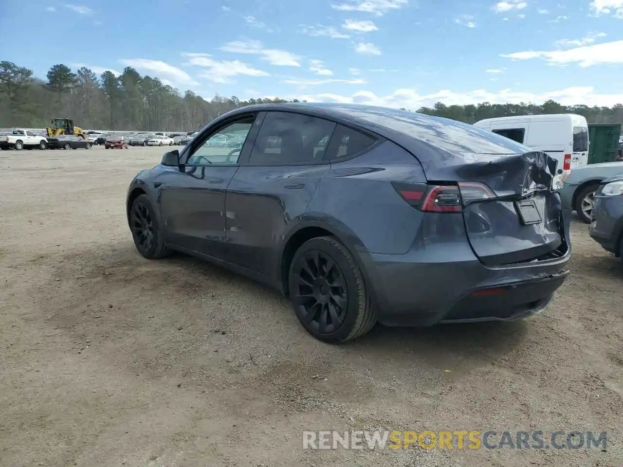 2 Photograph of a damaged car 7SAYGAEE6NF570055 TESLA MODEL Y 2022