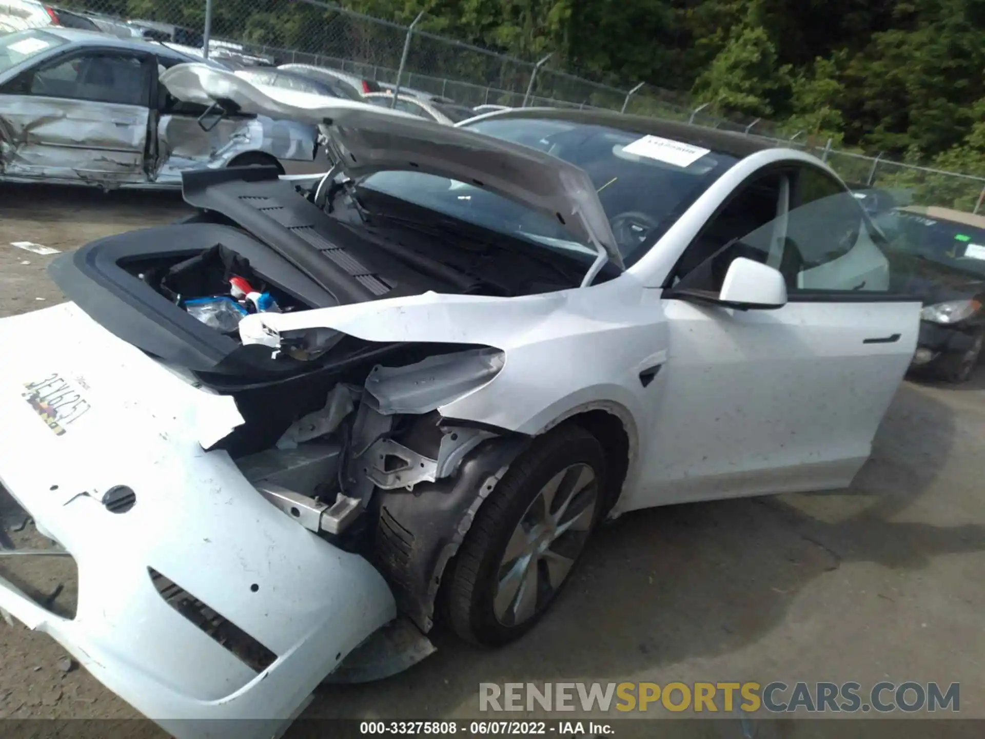 2 Photograph of a damaged car 7SAYGAEE7NF337771 TESLA MODEL Y 2022