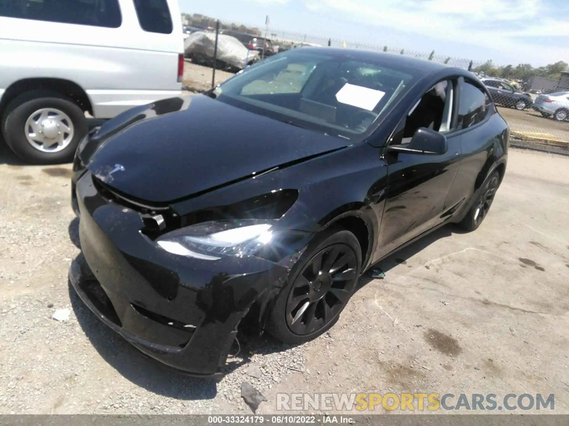 2 Photograph of a damaged car 7SAYGAEE7NF343246 TESLA MODEL Y 2022