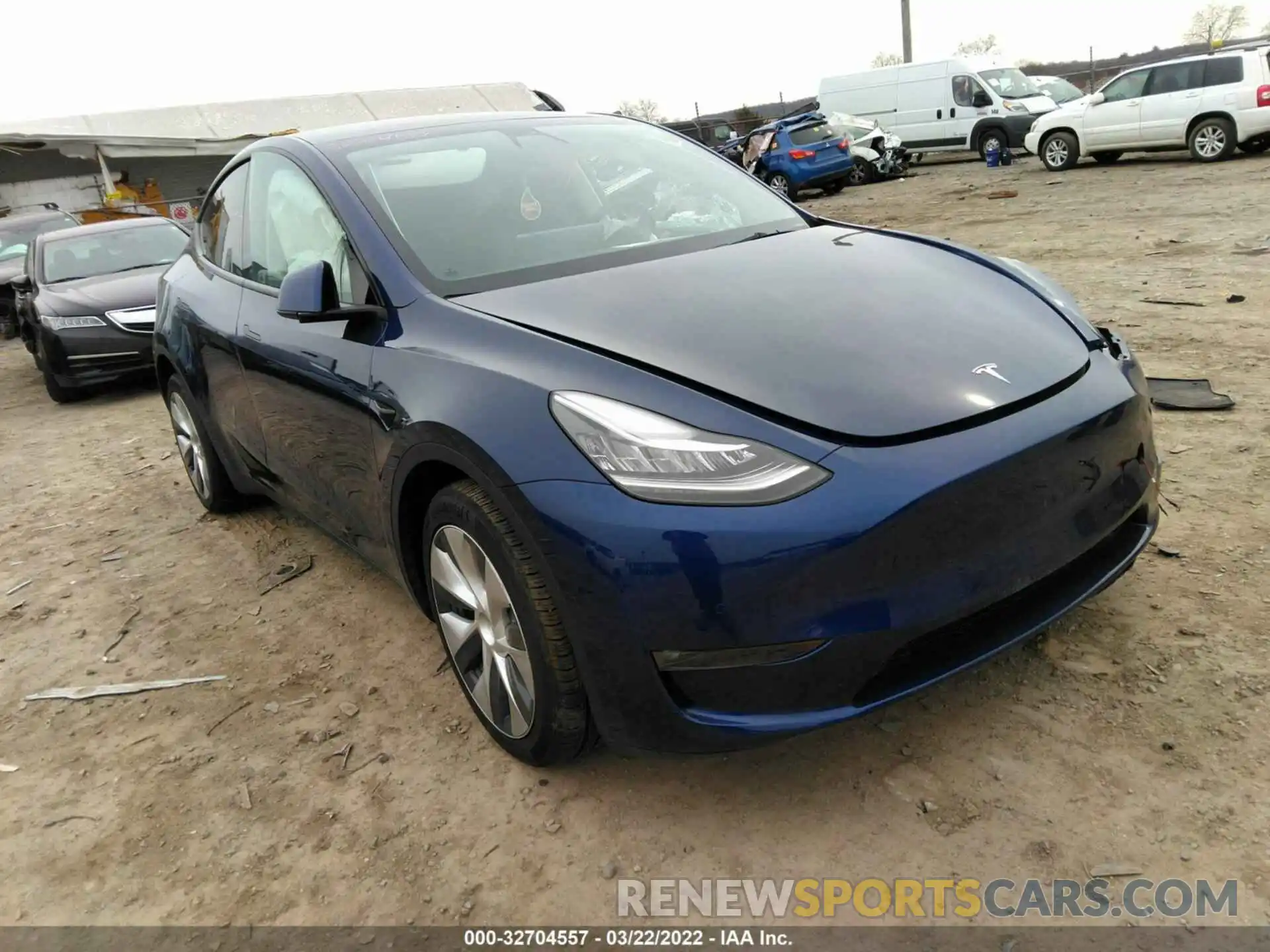 1 Photograph of a damaged car 7SAYGAEE8NF309994 TESLA MODEL Y 2022