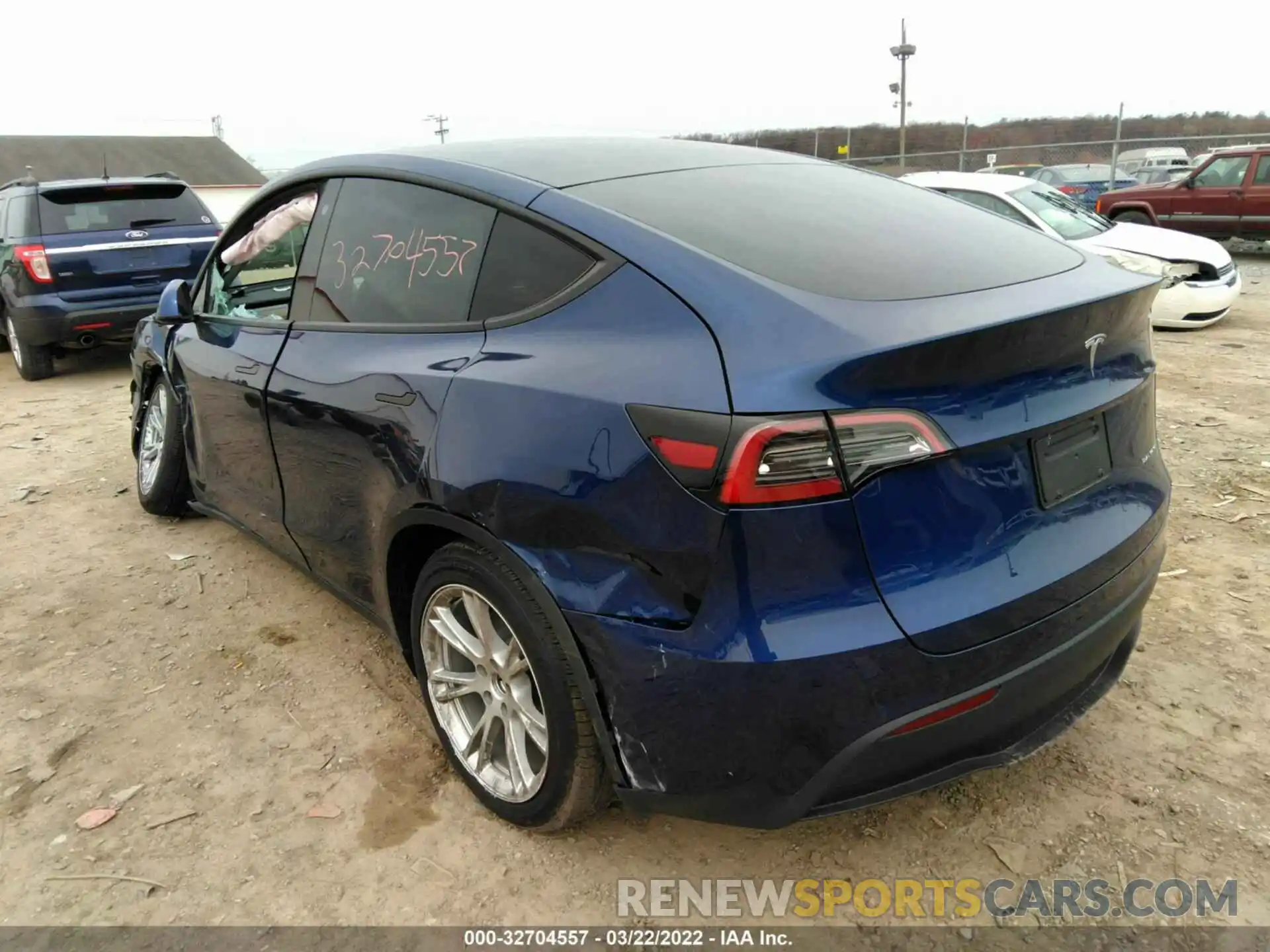 3 Фотография поврежденного автомобиля 7SAYGAEE8NF309994 TESLA MODEL Y 2022