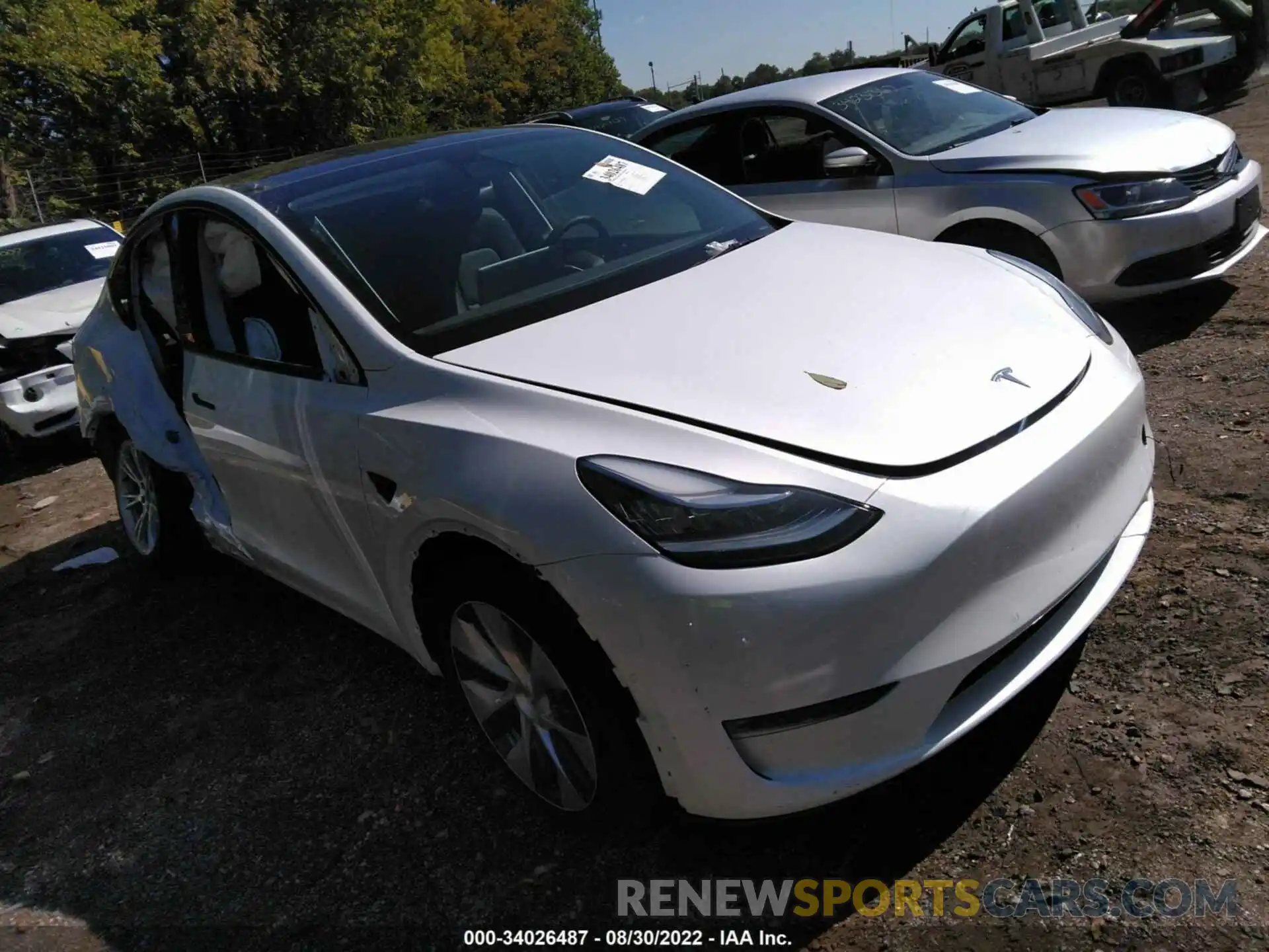 1 Фотография поврежденного автомобиля 7SAYGAEE9NF335861 TESLA MODEL Y 2022