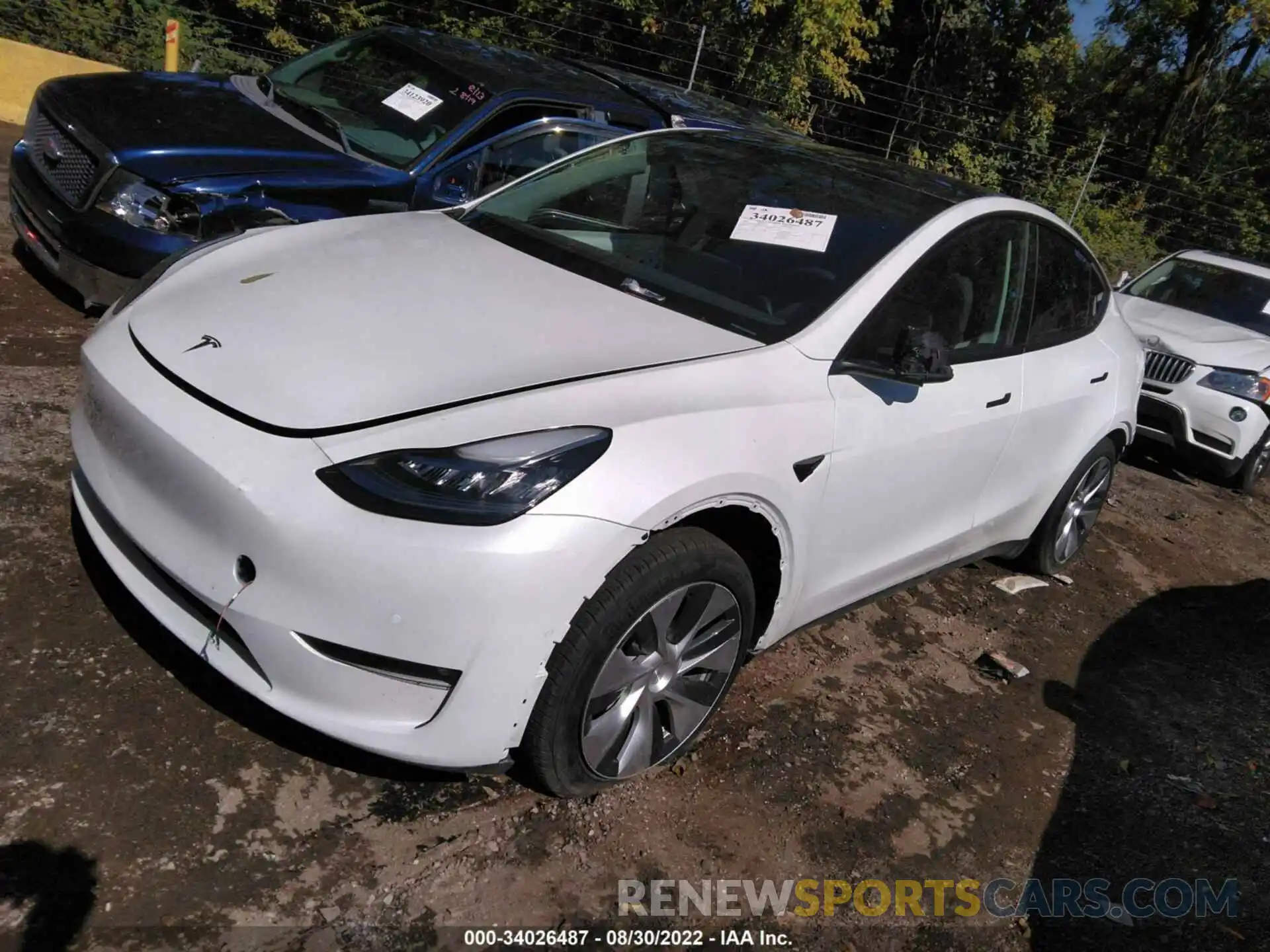 2 Фотография поврежденного автомобиля 7SAYGAEE9NF335861 TESLA MODEL Y 2022