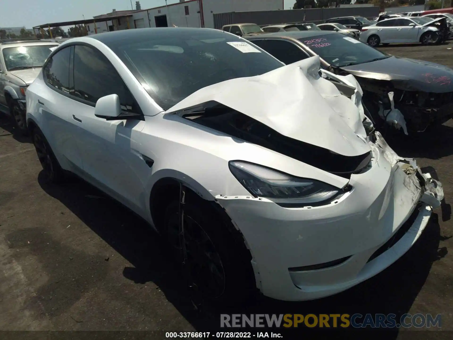 1 Photograph of a damaged car 7SAYGAEE9NF349601 TESLA MODEL Y 2022