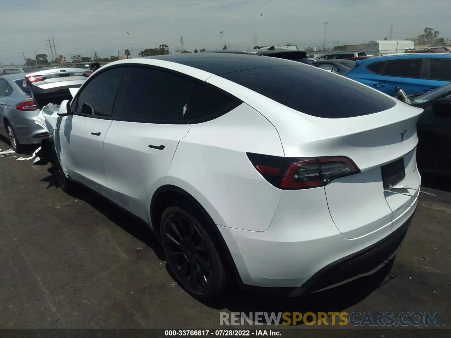 3 Photograph of a damaged car 7SAYGAEE9NF349601 TESLA MODEL Y 2022