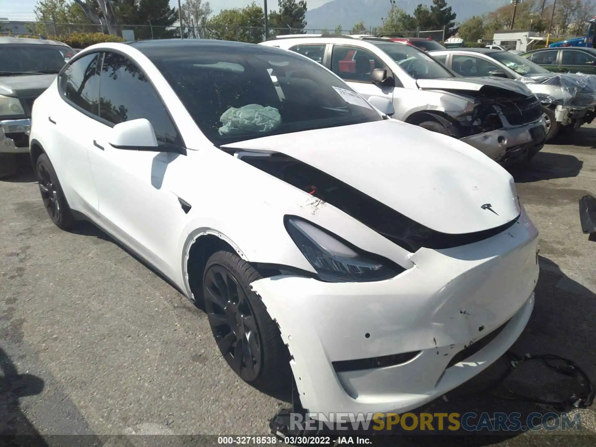 1 Photograph of a damaged car 7SAYGAEE9NF357827 TESLA MODEL Y 2022