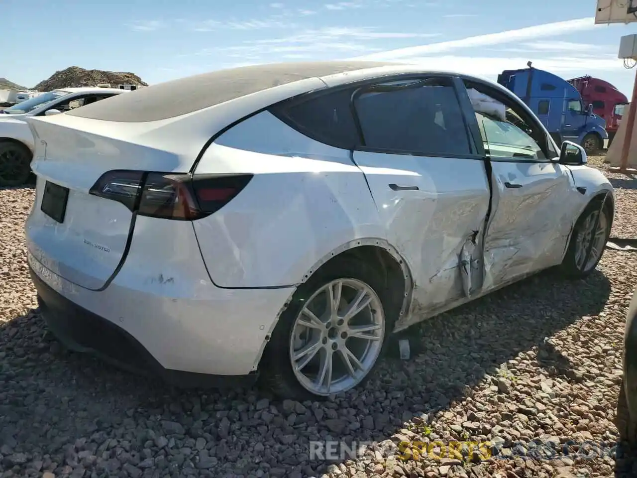 3 Photograph of a damaged car 7SAYGAEE9NF404712 TESLA MODEL Y 2022