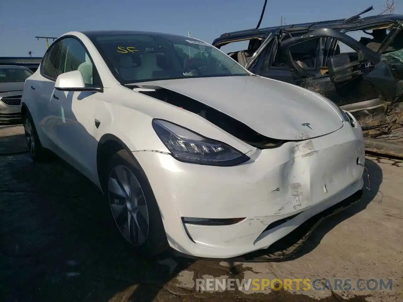 1 Photograph of a damaged car 7SAYGAEEXNF330295 TESLA MODEL Y 2022