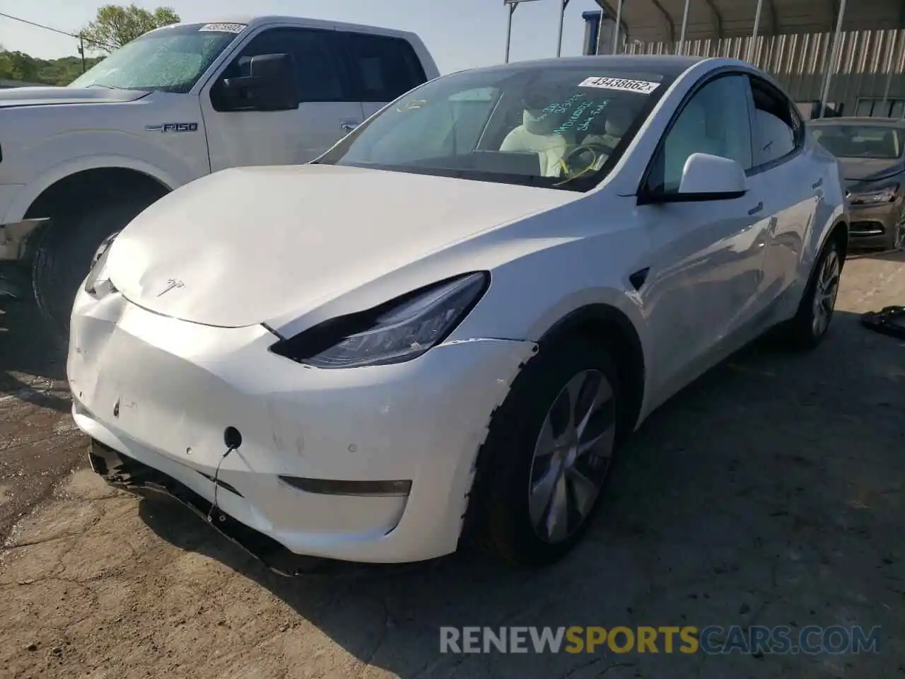 2 Фотография поврежденного автомобиля 7SAYGAEEXNF330295 TESLA MODEL Y 2022