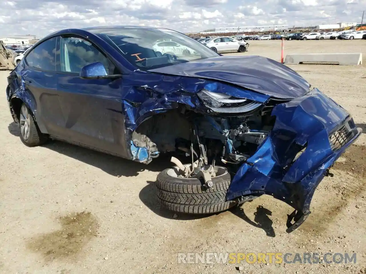 1 Photograph of a damaged car 7SAYGAEEXNF348022 TESLA MODEL Y 2022