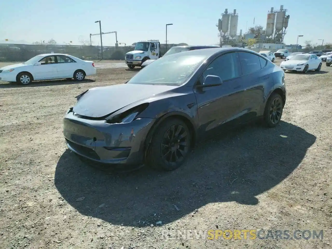 2 Фотография поврежденного автомобиля 7SAYGAEEXNF350398 TESLA MODEL Y 2022