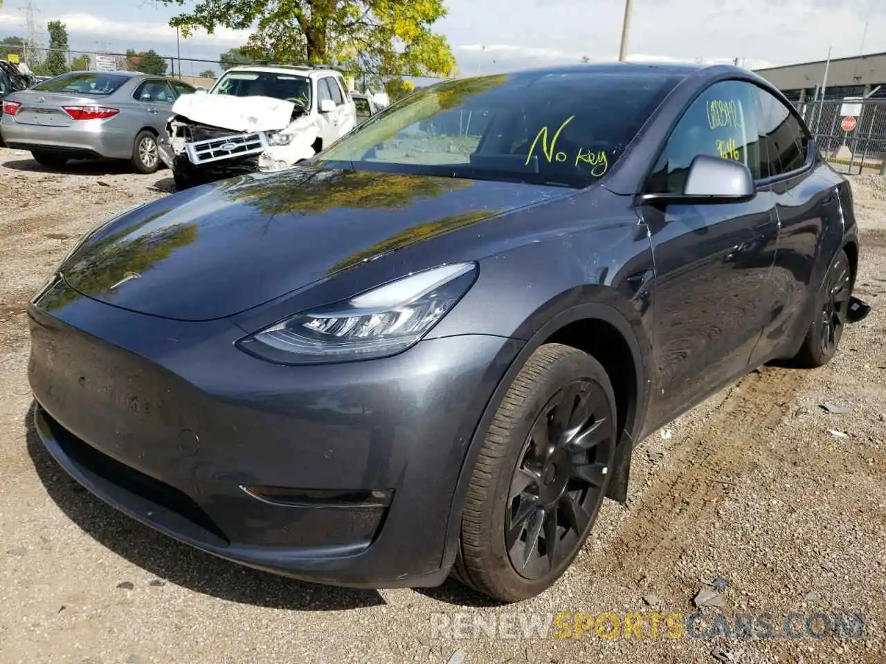 2 Фотография поврежденного автомобиля 7SAYGAEEXNF381487 TESLA MODEL Y 2022