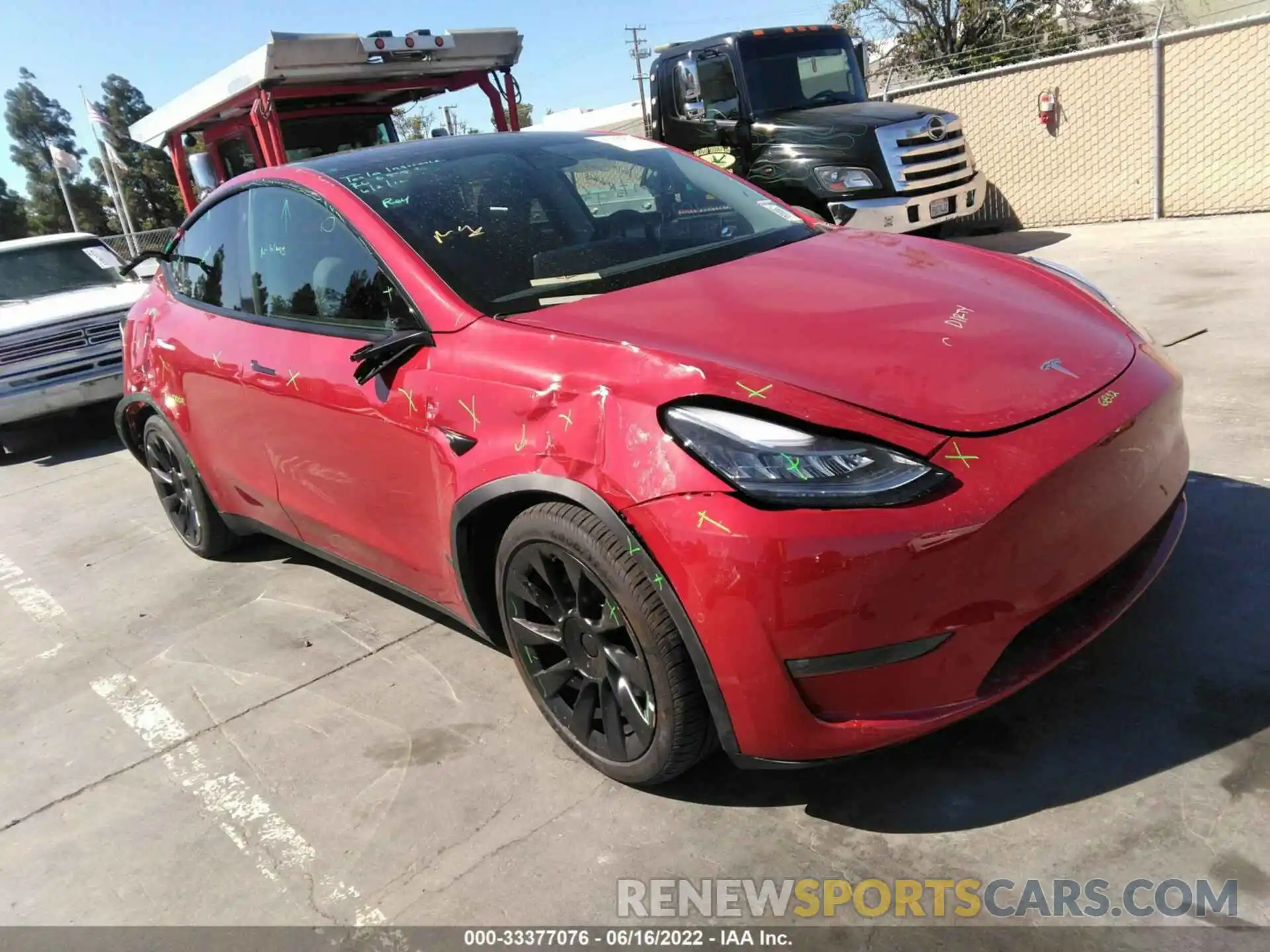 1 Photograph of a damaged car 7SAYGAEEXNF415069 TESLA MODEL Y 2022