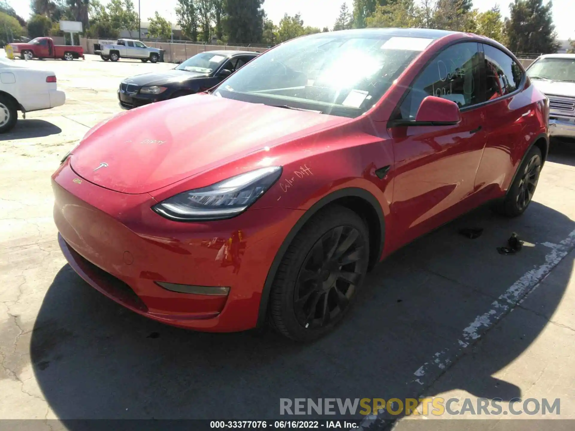 2 Photograph of a damaged car 7SAYGAEEXNF415069 TESLA MODEL Y 2022